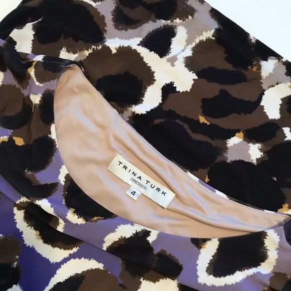 Trina Turk Cap Sleeve Jersey Dress - Picture 7 of 8